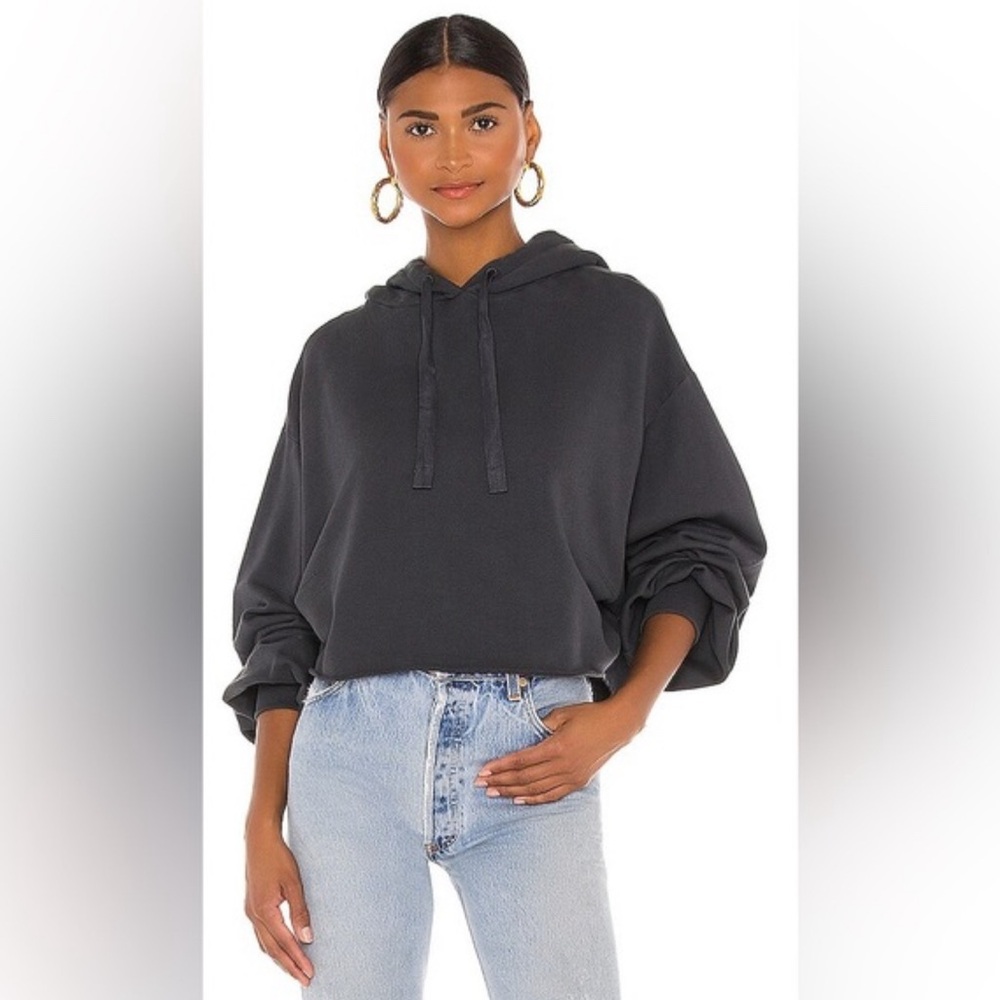 Frame Denim Cropped Hoodie / Hooded Sweatshirt